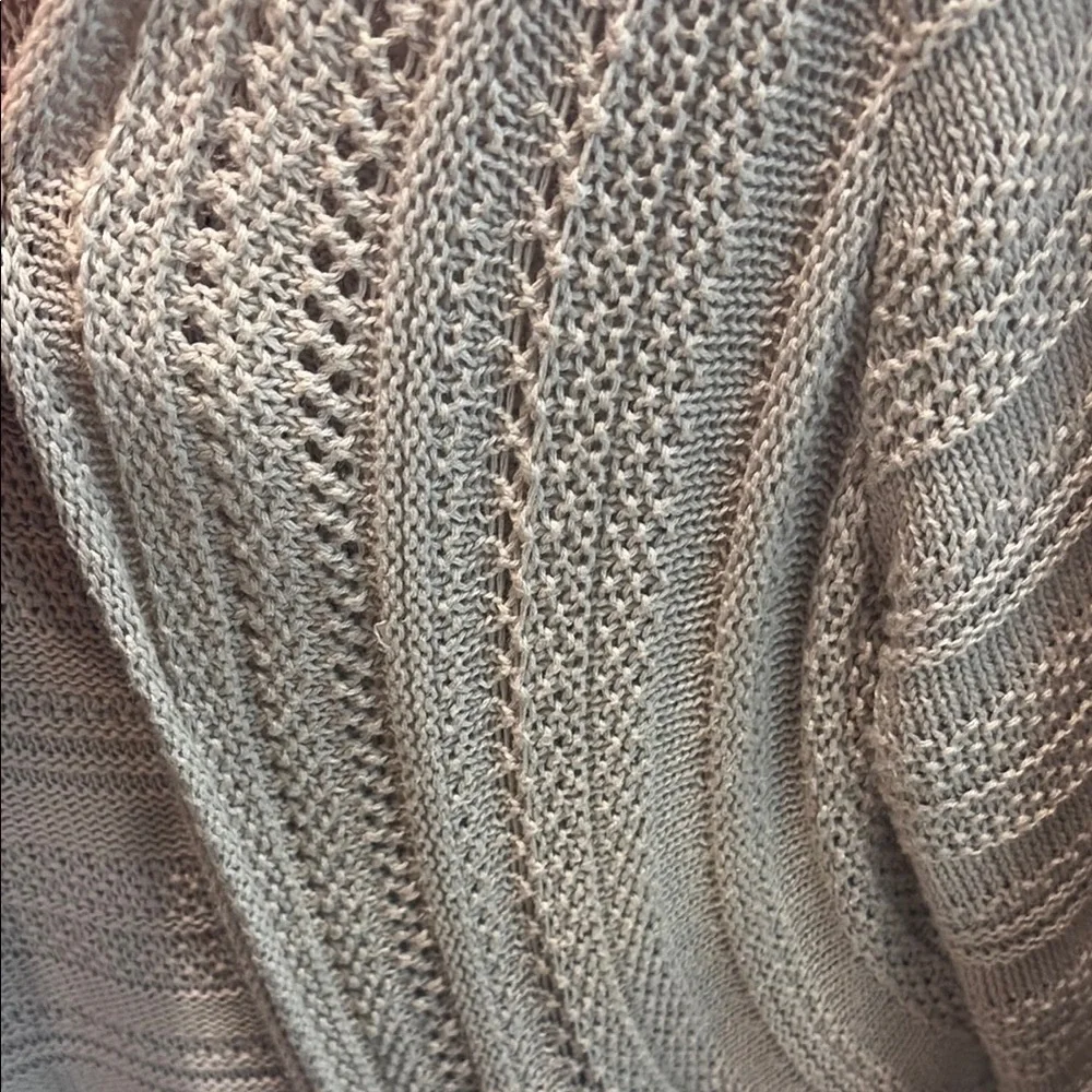 Croft & Barrow Women's Taupe Open-Front Cardigan Cottagecore Neutral XL
